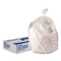Trash Bags | Boardwalk H6644TCKR01 32 Gallon 0.9 mil 33 in. x 44 in. Perforated Roll Low-Density Waste Can Liners - Clear (5 Bags/Roll, 20 Rolls/Carton) image number 3