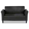  | Alera ALERL22LS10B Reception Lounge Sofa Series 55.5 in. x 31.5 in. x 33.07 in. 2-Cushion Loveseat - Black image number 0
