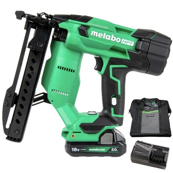 CROWN STAPLERS | Metabo HPT N1804DAM 18V MultiVolt Brushless 18-Gauge Lithium-Ion 1/4 in. Cordless Narrow Crown Stapler Kit (2 Ah)