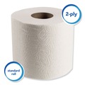 Paper Towels and Napkins | Scott 4460 2-Ply Septic Safe Essential Standard Roll Bathroom Tissue for Business - White (550/Roll) image number 1