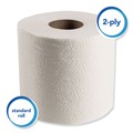 Paper Towels and Napkins | Scott 04460 2-Ply Septic Safe Essential Standard Roll Bathroom Tissue for Business - White (550/Roll) image number 1