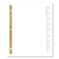 Office Jansan | Avery 11124 Big Tab 11 in. x 8.5 in. 8-Tab Double-Sided Gold Edge Reinforcing Insertable Dividers - Clear Tabs/White (1-Set) image number 1