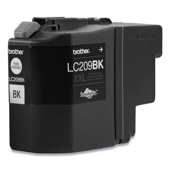 Brother LC209BK 2400 Page-Yield LC209BK Innobella Super High-Yield Ink - Black