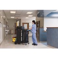 Cleaning Carts | Rubbermaid Commercial FG9T8600BLA 17.75 in. x 10.3 in. Locking Security Hood - Black image number 4