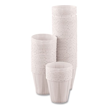 SOLO Paper Portion Cups 3.5 oz White 100/Pack
