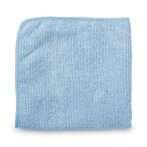  | Rubbermaid Commercial 1820579 12 in. x 12 in. Microfiber Cleaning Cloths - Blue (24/Pack) image number 0