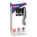 Office Jansan | Avery 08888 MARKS A LOT Broad Chisel Tip Large Desk-Style Permanent Marker - Black (1-Dozen) image number 0