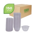 Office Jansan | Eco-Products EP-SB18 5.5 in. x 2.3 in. 18 oz. Renewable and Compostable Plastic Containers - Clear (150/Carton) image number 6