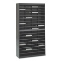 Office Filing Cabinets & Shelves | Safco 9241BLR 37.5 in. x 12.75 in. x 71 72 in. Compartments Steel/Fiberboard E-Z Stor Sorter - Black image number 1