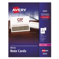 Office Jansan | Avery 05315 80 lbs. 4.25 in. x 5.5 in. Note Cards with Matching Envelopes for Laser Printers - Uncoated White (60 Cards, 2 Cards/Sheet, 30 Sheets/Box) image number 0