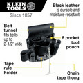 Tool Belts | Klein Tools 5178 8-Pocket Leather Tool Pouch image number 1