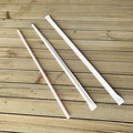 Food Service | Boardwalk BWKGST1025RW 10.25 in. Polypropylene Wrapped Giant Straws - Red/White Striped (1200/Carton) image number 4