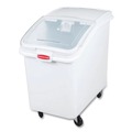Office Jansan | Rubbermaid Commercial FG360388WHT 18 in. x 29.75 in. x 28 in. 30.86 gal. ProSave Mobile Plastic Ingredient Bin - White image number 1