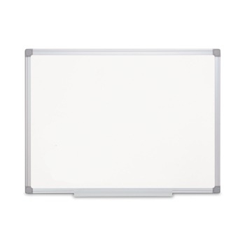 MasterVision Earth Silver 48 in. x 36 in. Easy Clean Magnetic Dry Erase Boards - White Surface/Satin Aluminum Frame
