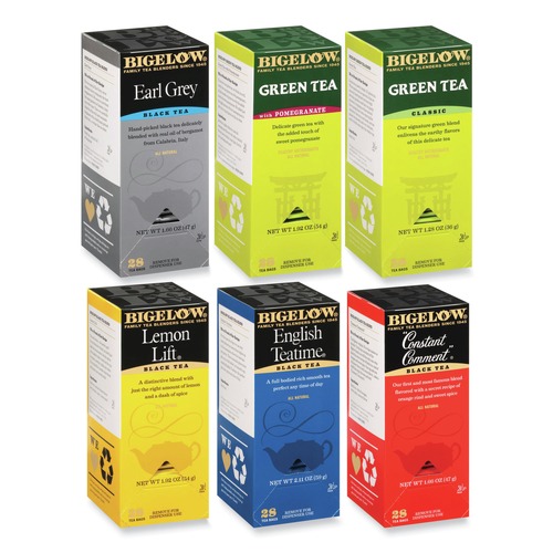 Bulk Savings Pricing 2 | Bigelow RCB15577 Assorted Tea Packs - Six Flavors (168/Carton) image number 0