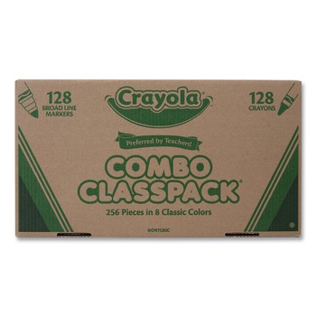 Crayola Crayons and Markers Combo Classpack - 8 Colors (256/Set)