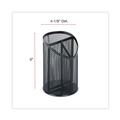 Office Jansan | Universal UNV20019 4.13 in. Diameter x 6 in. Height 3-Compartment Metal Mesh Pencil Cup - Black image number 4