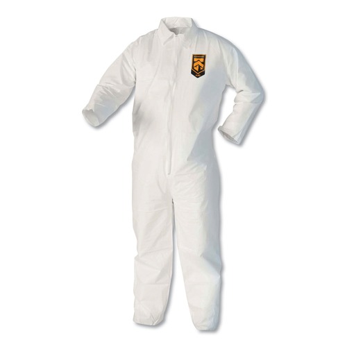 Bib Overalls | Ansell 44304 A40 Coveralls - X-Large, White (25/Carton) image number 0