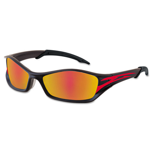 Eye Protection | Crews TB13R Tribal Tattoo Protective Eyewear, Graphite Red Frame, Fire-Mirror Lens image number 0