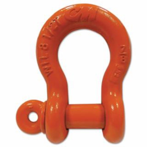 Material Handling Accessories | Columbus McKinnon M654P 21 Ton Capacity 1 in. Bail Size Screw Pin Anchor Shackle - Orange image number 0