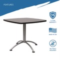  | Iceberg 65618 36 in. x 36 in. x 30 in. CafeWorks Cafe-Height Square Table - Graphite Granite/Silver image number 1