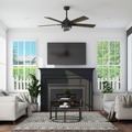 Ceiling Fans | Honeywell 51861-45 52 in. Remote Control Contemporary Indoor LED Ceiling Fan with Light - Matte Black image number 8