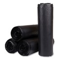 Trash Bags | Inteplast Group S404822K 45 gal. 22 microns 40 in. x 48 in. High-Density Interleaved Commercial Can Liners - Black (25 Bags/Roll, 6 Rolls/Carton) image number 0