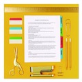 Office Jansan | Avery 74775 Ultra Tabs 3 in. x 1.5 in. 1/3-Cut Repositionable Wide and Slim Tabs - Assorted (1-Set) image number 8