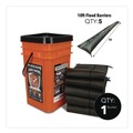 Safety Equipment | Quick Dam QDGG10-5 Outdoor Grab and Go Bucket Kit, (1) Bucket, (5) 10 ft Flood Barriers image number 1