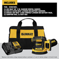 Random Orbital Sanders | Dewalt DCW210D1 20V MAX XR Brushless Lithium-Ion Variable Speed 5 in. Cordless Random Orbital Sander Kit (2 Ah) image number 1