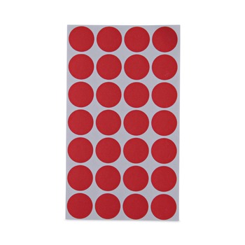 Universal UNV40103 28/Sheet 0.75 in. Self-adhesive Removable Color-Coding Labels - Red (36 Sheets/Pack)