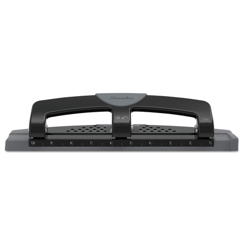 Office Jansan | Swingline A7074134 12-Sheet SmartTouch 3-Hole Punch 9/32 in. Holes - Black/Gray image number 0