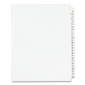 Office Jansan | Avery 01400 11 in. x 8.5 in. 26-Tab A to Z Avery Style Preprinted Legal Exhibit Side Tab Index Dividers - White (1-Set) image number 0