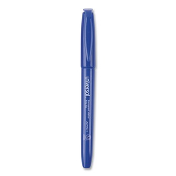 Universal Fine Bullet Tip Pen-Style Permanent Marker - Blue (1 Dozen)