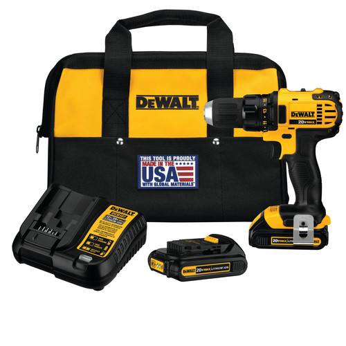 Dewalt DCD780C2 20V MAX Lithium-Ion Compact 1/2 in. Cordless Drill Driver Kit (1.5 Ah) image number 0