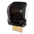 Labor Day Sale! Save $30 off $199! | San Jamar T7400TBK 15.25 in. x 13 in. x 10.25 in. Simplicity Mechanical Roll Towel Dispenser - Black image number 1