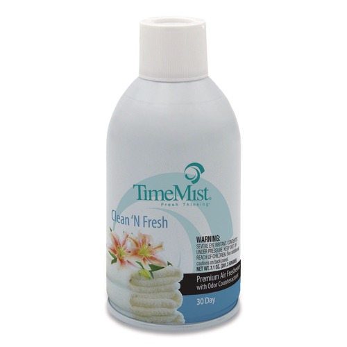 Office Jansan | TimeMist 1042771 6.6 oz. Aerosol Spray Premium Metered Air Freshener Refills - Clean N Fresh image number 0
