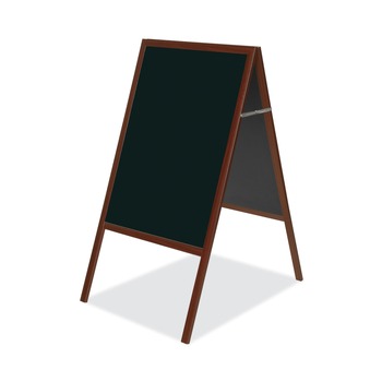 MasterVision DKT30505052 Magnetic Cherry Wood Frame 27 in. x 34 in. Wet Erase Board - Black