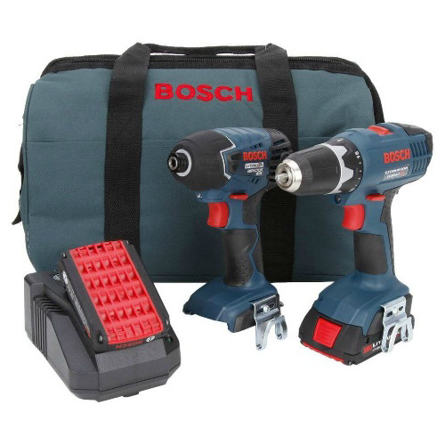 Combo Kits | Factory Reconditioned Bosch CLPK24-180-RT 18V Lithium-Ion 3/8 in. Drill Driver and Impact Driver Combo Kit image number 0