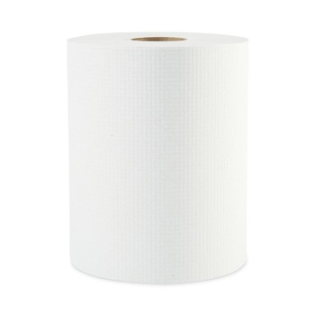 CLEANING AND SANITATION | Boardwalk 8123 2 in. Core 1-Ply 8 in. x 600 ft. Hardwound Paper Towels - White (12 Rolls/Carton)