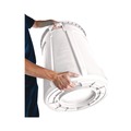 Trash & Waste Bins | Rubbermaid Commercial FG263200WHT 32 gal. Plastic Vented Round Brute Container - White image number 4