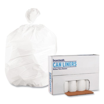 Boardwalk 38 in. x 58 in. 60 gal. Low-Density Waste Can Liners - White (100/Carton)