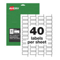  | Avery 60529 0.75 in. x 1.5 in. PermaTrack Destructible Asset Tag Labels - White (40/Sheet, 8 Sheets/Pack) image number 0