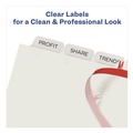Office Jansan | Avery 11422 Index Maker 11 in. x 8.5 in. 8-Tab Copiers Print and Apply Clear Label Dividers - White (5/Pack) image number 3