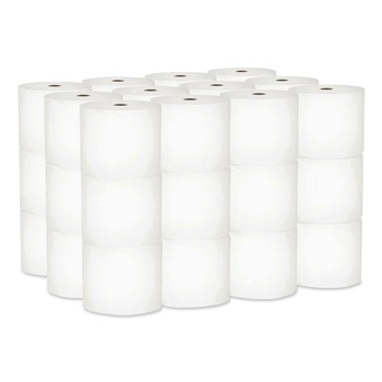 Scott Essential 1-Ply Small Core High-Capacity Standard Roll Toilet Paper - White (36/Carton)