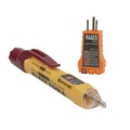 Measuring Tools | Klein Tools NCVT2PKIT 12-1000V Dual-Range NCVT with Receptacle Tester Electrical Test Kit image number 0