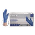 Cleaning Gloves | Ammex ACNPF42100 9.5 in. Long 3 mil Thick Powder-Free Nitrile Exam Gloves - Small, Blue (1000/Carton) image number 1