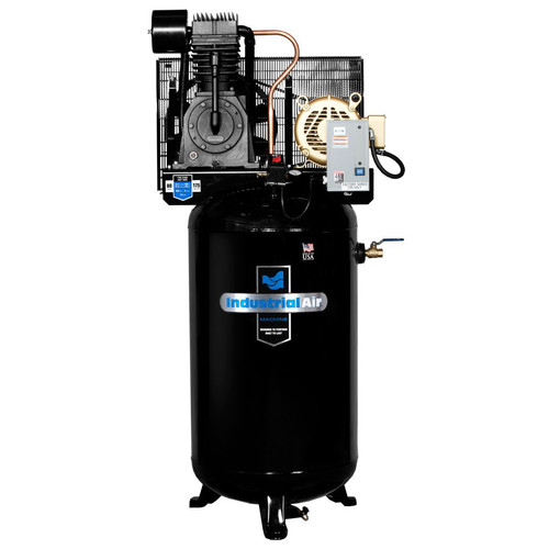 Stationary Air Compressors | Industrial Air IV7568075 7.5 HP 80 Gallon Oil-Lube Electric Stationary Air Compressor with Baldor Motor image number 0