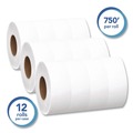 Toilet Paper | Scott 07304 3.55 in. x 750 ft. 2-Ply Septic Safe Essential Extra Soft JRT - White (12/Carton) image number 4