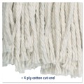 Mops | Boardwalk BWK2024CEA No. 24 Cotton Cut-End Wet Mop Head - White image number 6